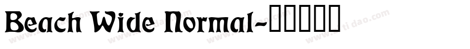 Beach Wide Normal字体转换